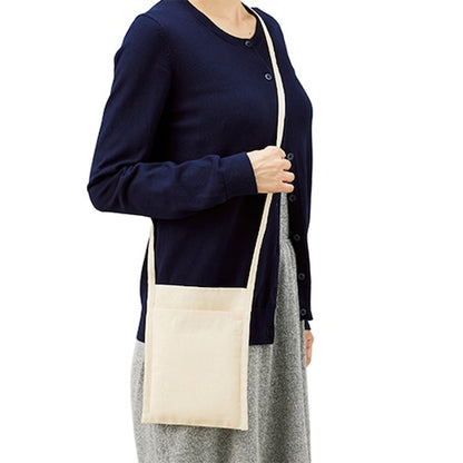 厚手コットンミニサコッシュ　ナチュラル