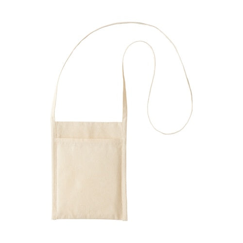 厚手コットンミニサコッシュ　ナチュラル