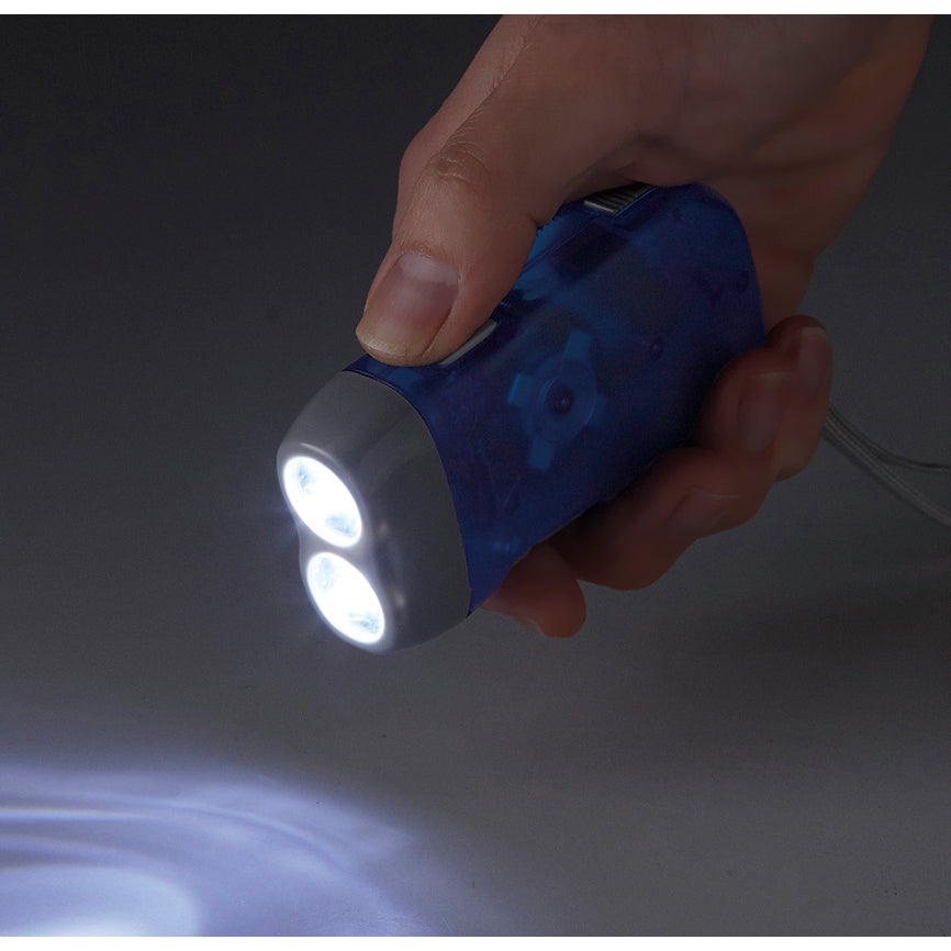ダイナモハンドLEDライト　ライト点灯時