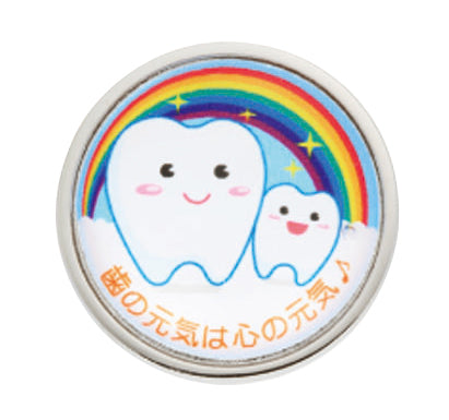 エポキシ樹脂バッジ　正面(丸型)印刷イメージ