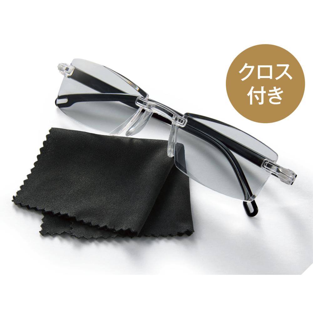 メガネ型ルーペ　黒いクロス付き