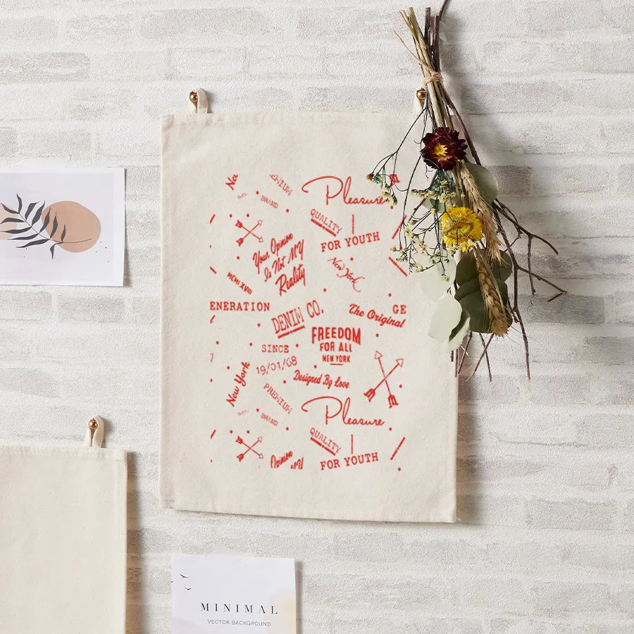 ファブリックポスター（A4サイズ）　ナチュラル　壁掛けイメージ