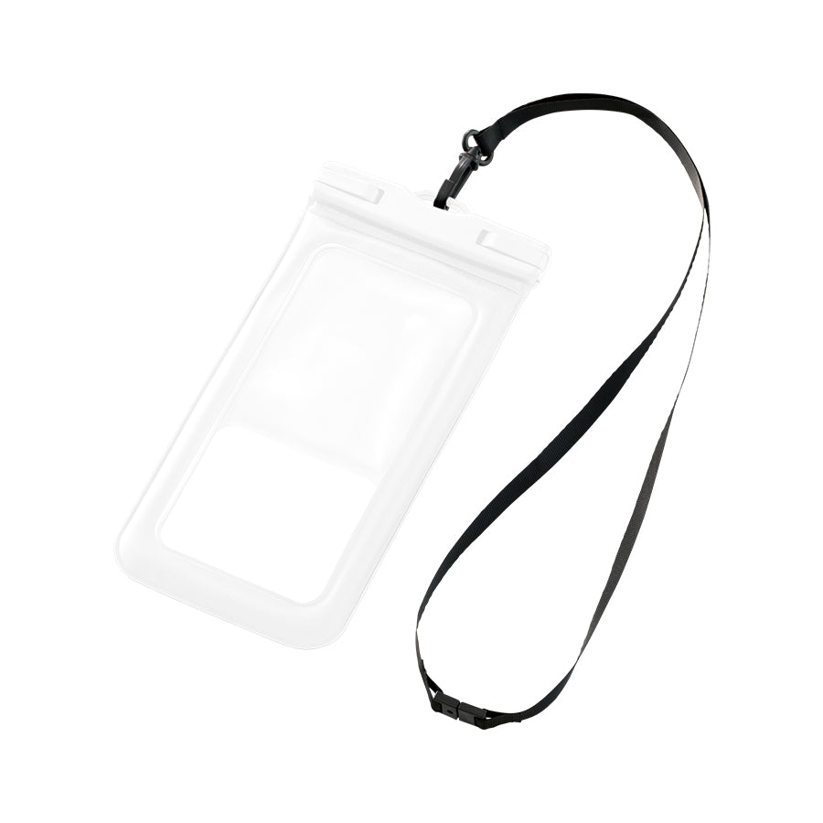 水に浮くモバイルウォータープルーフポーチ　ホワイト