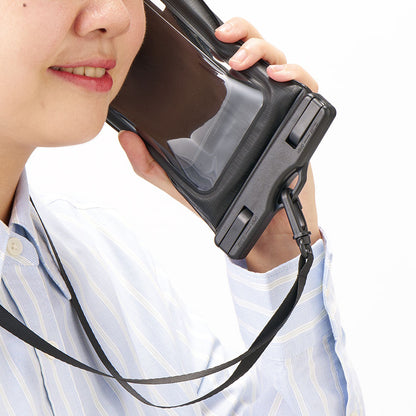 水に浮くモバイルウォータープルーフポーチ　ポーチに入れたまま通話可能