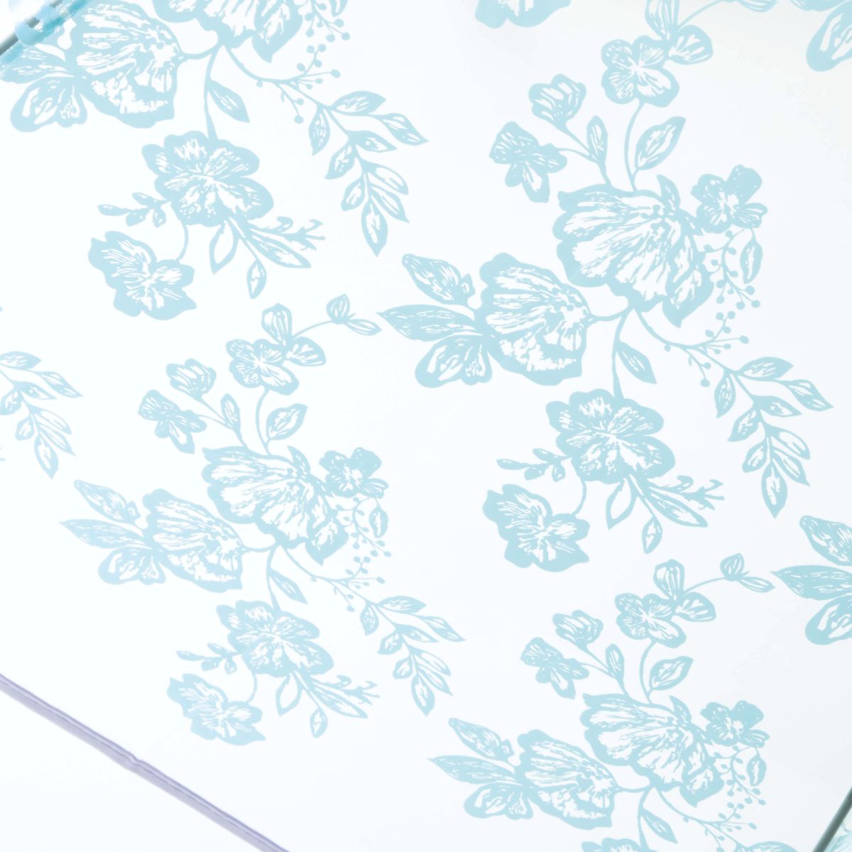 フラワーレース／ドーム型ジャンプ傘　花柄　ライトブルー