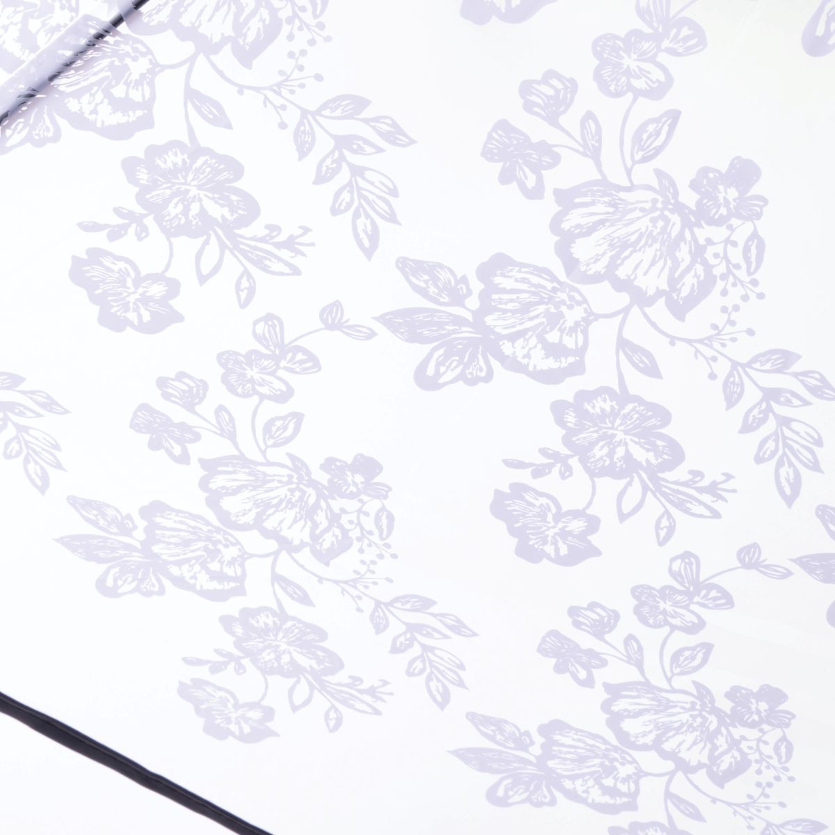 フラワーレース／ドーム型ジャンプ傘　花柄　パープル