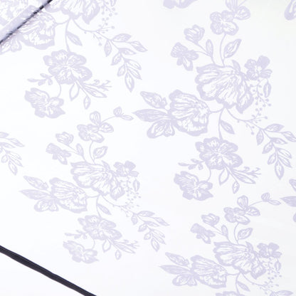 フラワーレース／ドーム型ジャンプ傘　花柄　パープル