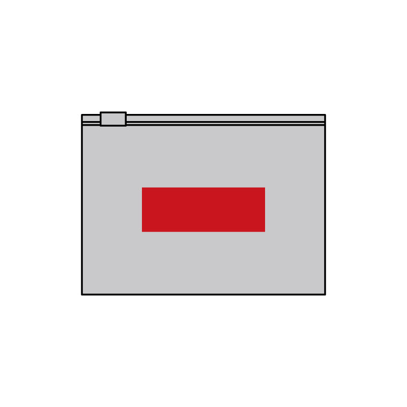 フロッタ／クールタオル（ジッパーケース入）　名入れ箇所イメージ