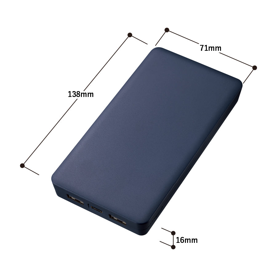 全面印刷できるモバイルチャージャー10000　スクエア　サイズ