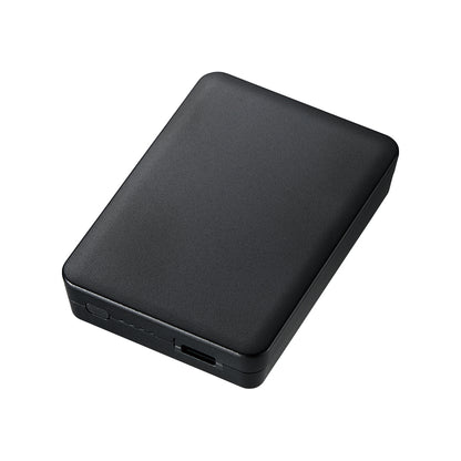 全面印刷できるモバイルチャージャー2500　スクエア　ブラック