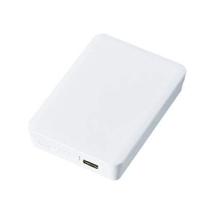 全面印刷できるモバイルチャージャー2500　スクエア　ホワイト