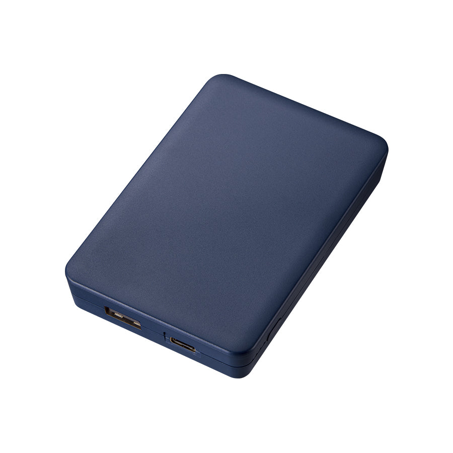 全面印刷できるモバイルチャージャー4000　スクエア　ネイビー