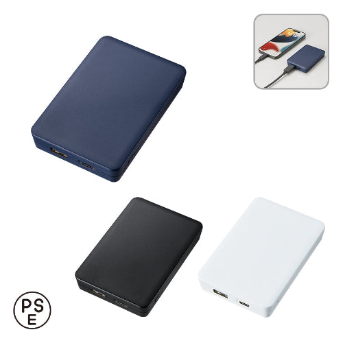 　全面印刷できるモバイルチャージャー4000　スクエア　３色