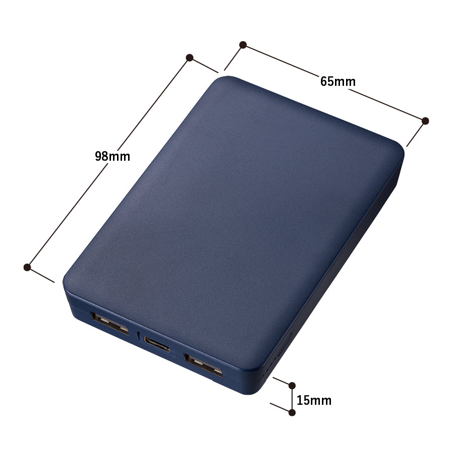 全面印刷できるモバイルチャージャー5000　スクエア  サイズ