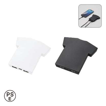 全面印刷できるモバイルチャージャー5000　Ｔシャツ　２色