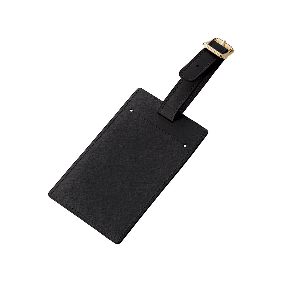 全面印刷できる合皮ラゲッジタグ　裏面　ブラック