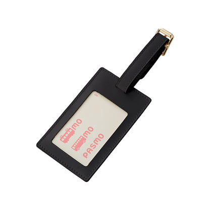 全面印刷できる合皮ラゲッジタグ　カード入れたイメージ　ブラック