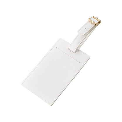 全面印刷できる合皮ラゲッジタグ　裏面　ホワイト
