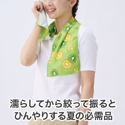 熱中症対策 アイスキャンディみたいなクールタオル　濡らして絞って振るとひんやり