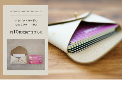 hoshinooto/本革星柄 カードケース［Orion-オリオン］はクレジットカードやショップカードを約10枚収納できます