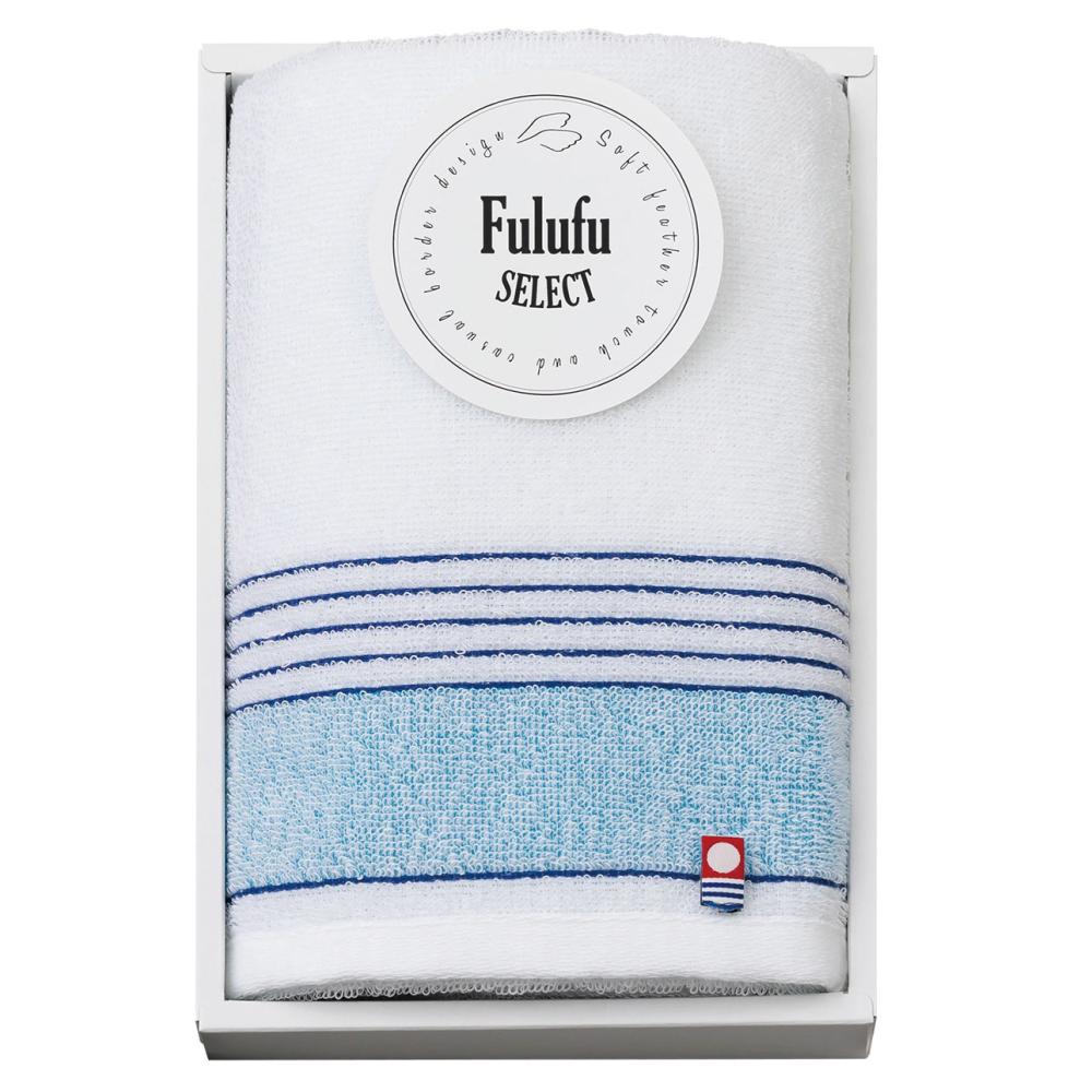今治フルフセレクト　フェイスタオル1枚　４本線ボーダー