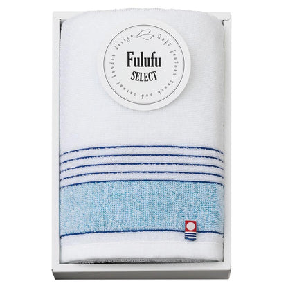 今治フルフセレクト　フェイスタオル1枚　４本線ボーダー