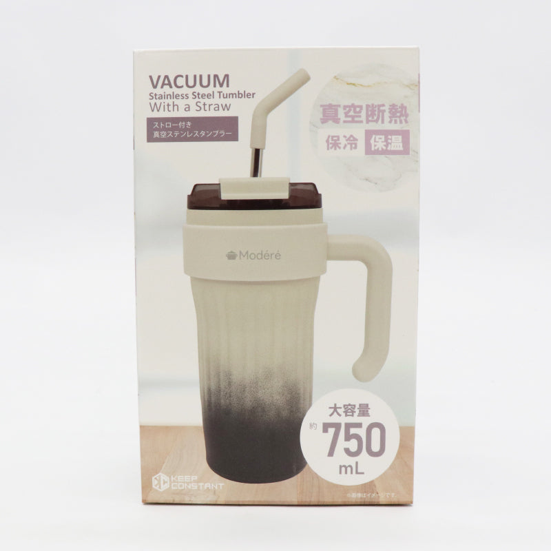 ストロー付き真空ステンレスタンブラー