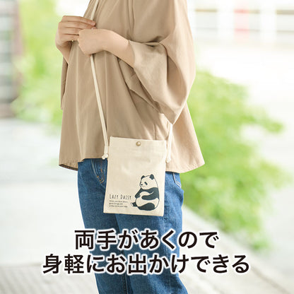 のんびり日和 コットンスマホサコッシュ