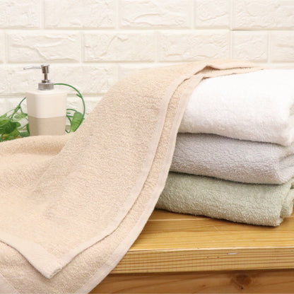 コットン100％ナチュラルBigバスタオル　4色アソート