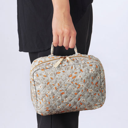 フィオリート・ハンドル付きキルティングオープンポーチ