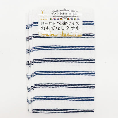 ゲストタオル　おもてなしタオル　ストライプタイプ　2枚組