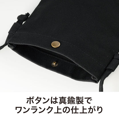 カラモ コットンスマホサコッシュ ブラック