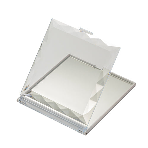 ジュエリーコンパクトミラー(白)