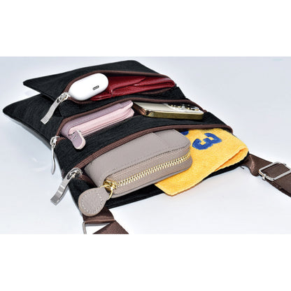 4ファスナーポケットショルダーバッグ