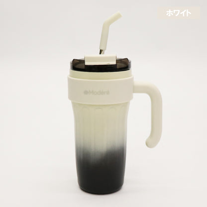 ストロー付き真空ステンレスタンブラー