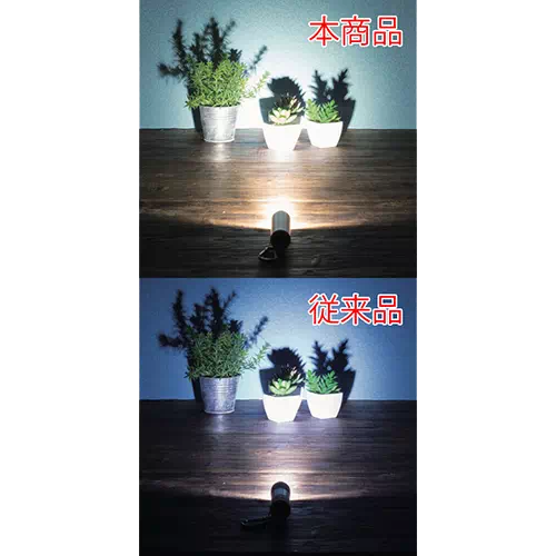 LED９灯カラビナ付ライト　スムース