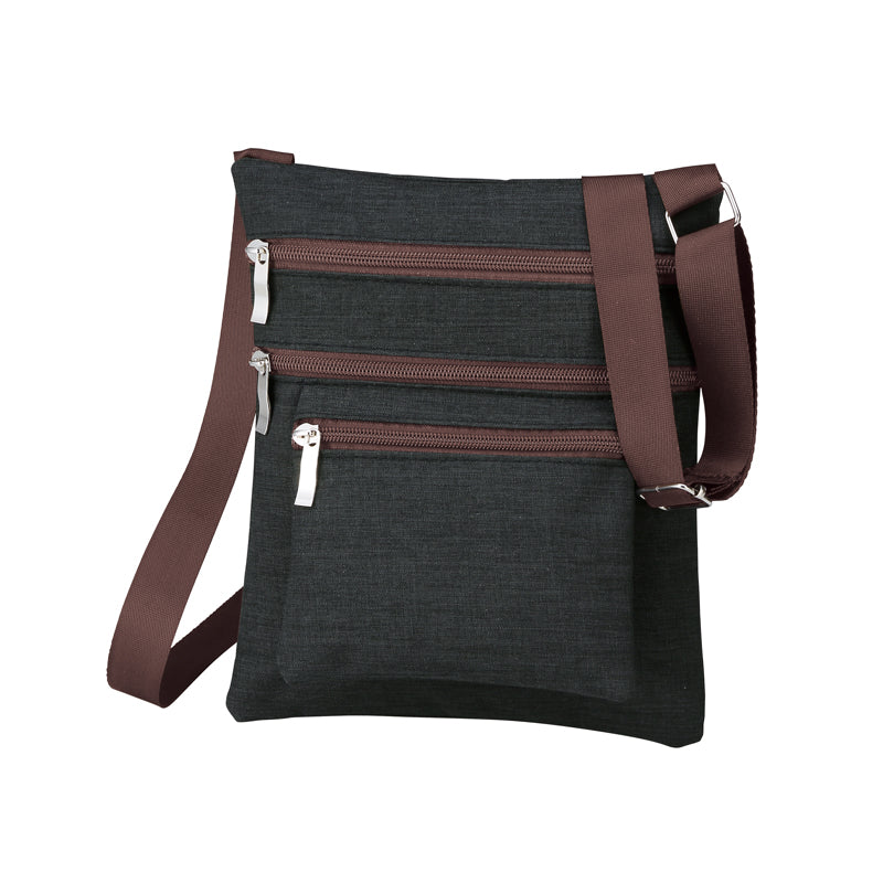4ファスナーポケットショルダーバッグ