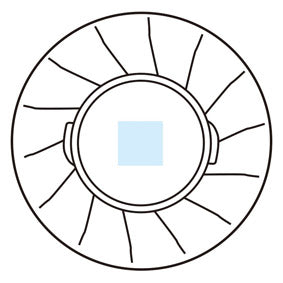 伊砂文様　氷のうの印刷範囲