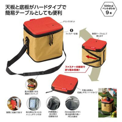 キャンプス ハードシェル収納保冷温バッグ　500mlペットボトル９本入る