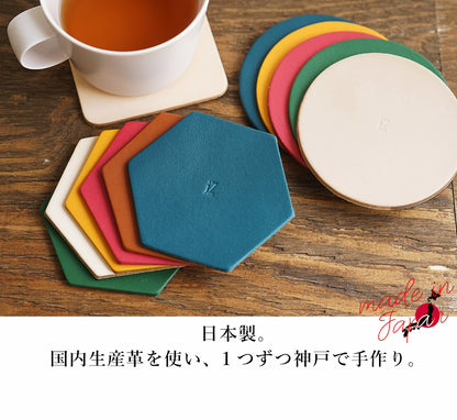 jour7［ジョルセ］/コースター　[planete-プラネート］は日本製で国内生産革を使って一つずつ神戸で手作りしています