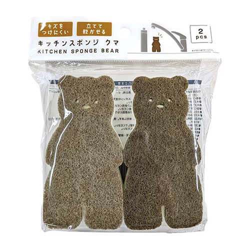 キッチンクマスポンジ２個組　パッケージ入イメージ像