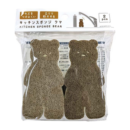 キッチンクマスポンジ２個組　パッケージ入イメージ像