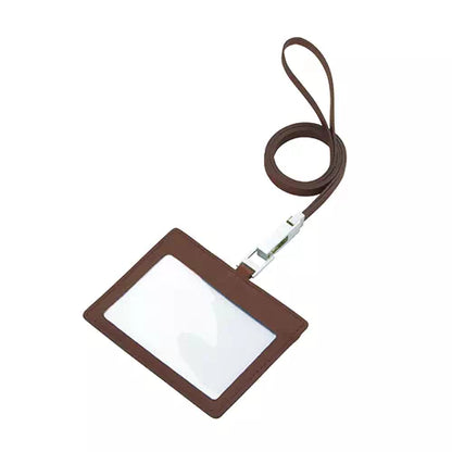 レザーIDカードホルダー（ネックストラップ付）　ブラウン