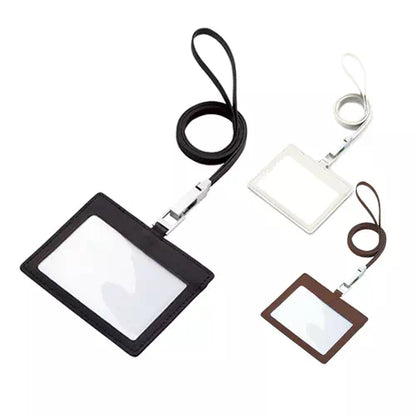 レザーIDカードホルダー（ネックストラップ付）三種