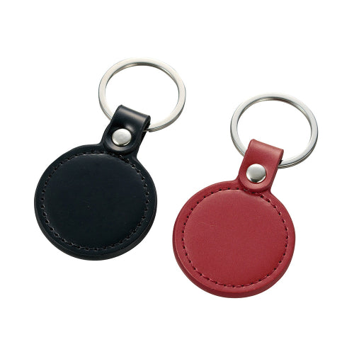レザーキーホルダー　丸型　２色