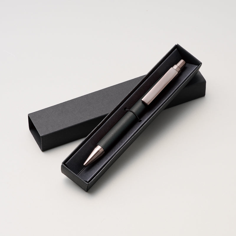 　レザー調ボールペン【色指定可】ブラック