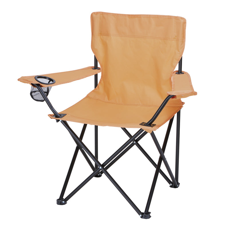 レジャーアンドライフ・ポータブルチェア（ひじ掛け付き）【色指定可】　ベージュ