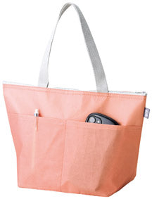 リル　再生PETポケット付保冷温バッグのピンクにものを入れたイメージ