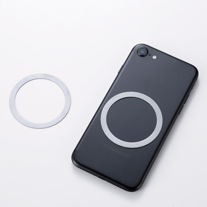 マグネット対応充電式フレキシブルアームファン　付属のマグネットリング付き