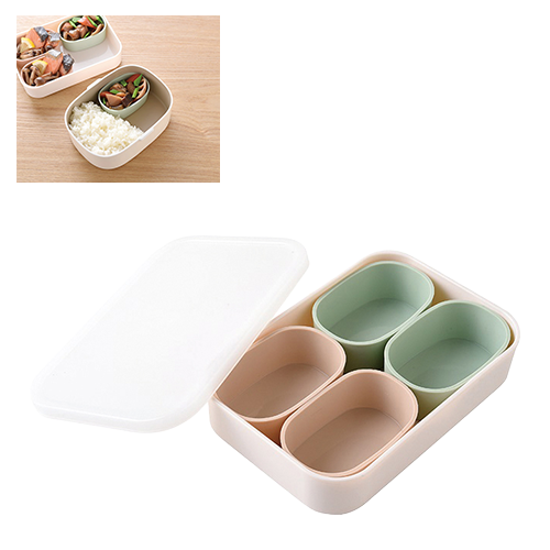 まるみの小分け保存カップ１組（オーバル） 全体